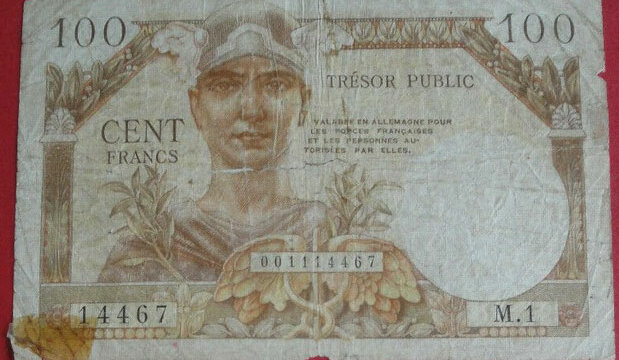 100 francs Trésor Public type 1955