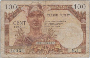 100 francs Trésor Public type 1955