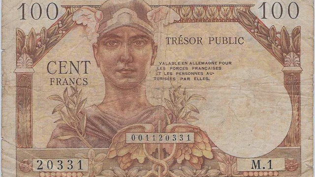 100 francs Trésor Public type 1955