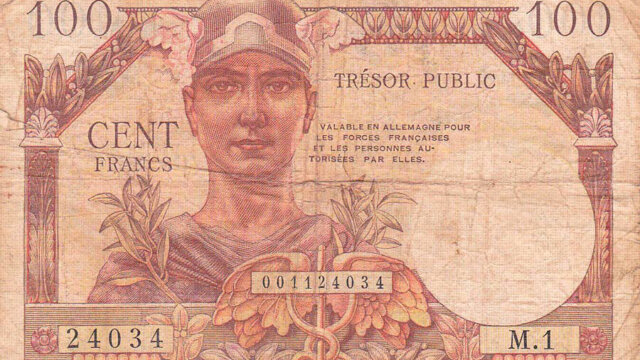 100 francs Trésor Public type 1955