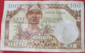 100 francs Trésor Public type 1955