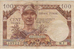 100 francs Trésor Public type 1955