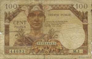 100 francs Trésor Public type 1955