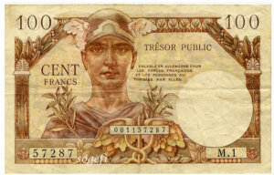 100 francs Trésor Public type 1955