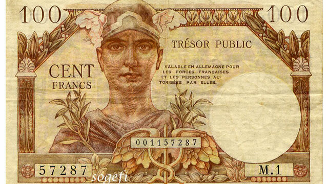 100 francs Trésor Public type 1955