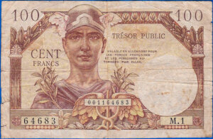 100 francs Trésor Public type 1955