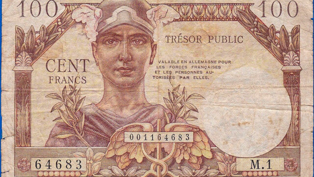 100 francs Trésor Public type 1955