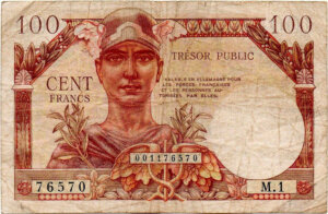 100 francs Trésor Public type 1955