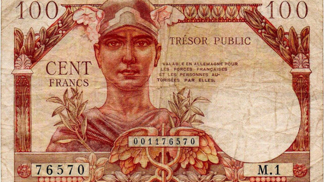 100 francs Trésor Public type 1955