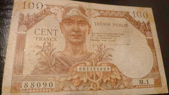 100 francs Trésor Public type 1955