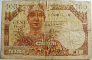 100 francs Trésor Public type 1955