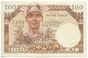 100 francs Trésor Public type 1955