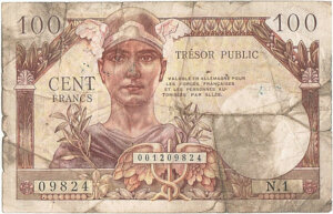 100 francs Trésor Public type 1955