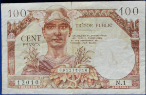 100 francs Trésor Public type 1955