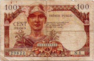 100 francs Trésor Public type 1955