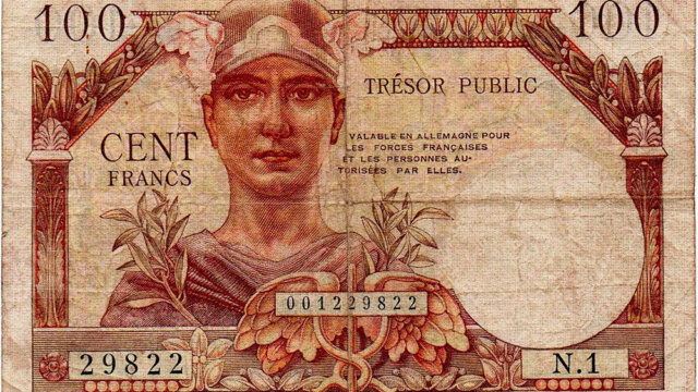 100 francs Trésor Public type 1955