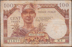 100 francs Trésor Public type 1955