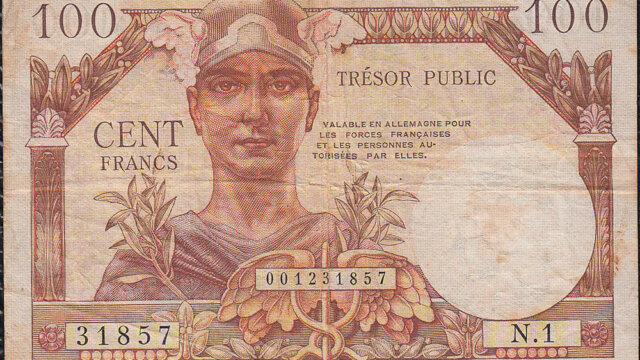 100 francs Trésor Public type 1955