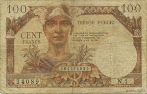 100 francs Trésor Public type 1955