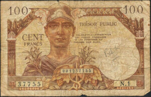 100 francs Trésor Public type 1955