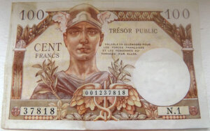 100 francs Trésor Public type 1955