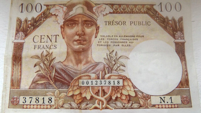 100 francs Trésor Public type 1955