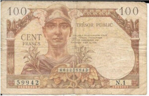 100 francs Trésor Public type 1955