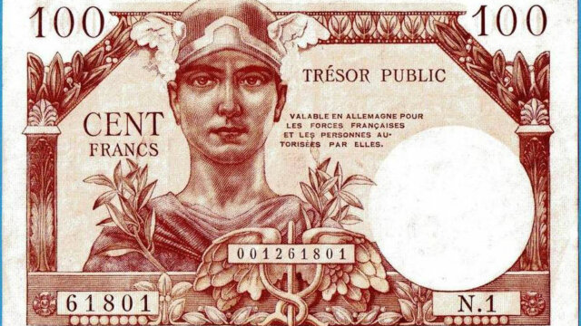 100 francs Trésor Public type 1955