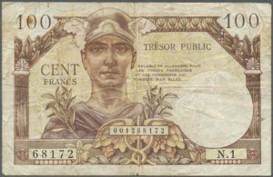 100 francs Trésor Public type 1955