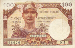 100 francs Trésor Public type 1955