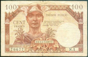 100 francs Trésor Public type 1955