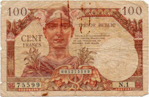 100 francs Trésor Public type 1955