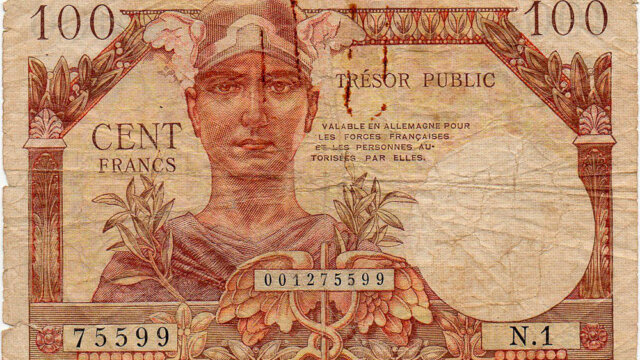 100 francs Trésor Public type 1955