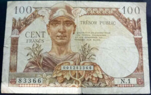 100 francs Trésor Public type 1955