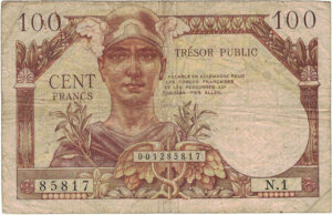 100 francs Trésor Public type 1955