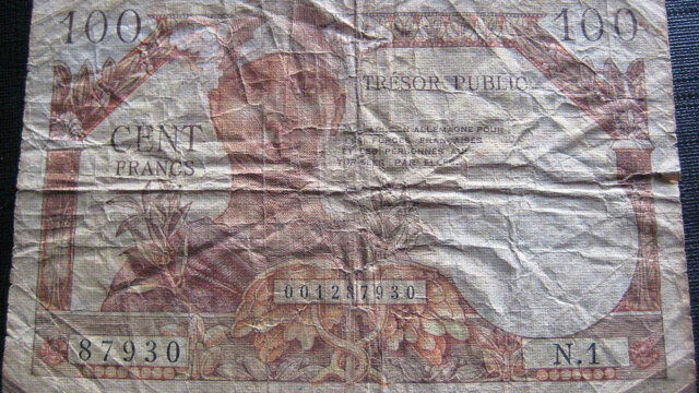 100 francs Trésor Public type 1955