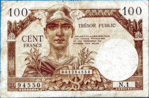 100 francs Trésor Public type 1955