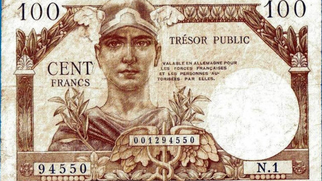 100 francs Trésor Public type 1955