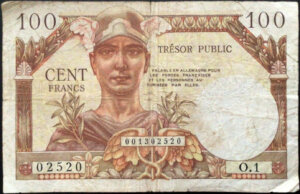 100 francs Trésor Public type 1955