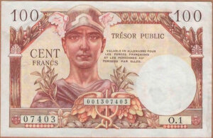 100 francs Trésor Public type 1955