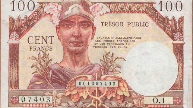 100 francs Trésor Public type 1955