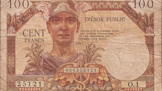 100 francs Trésor Public type 1955