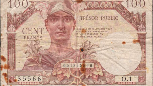 100 francs Trésor Public type 1955