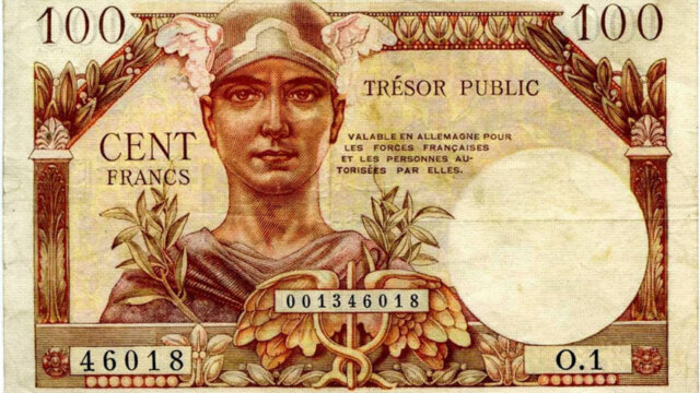 100 francs Trésor Public type 1955