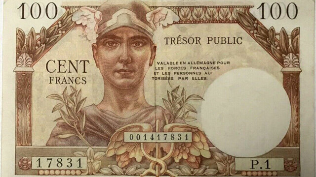 100 francs Trésor Public type 1955