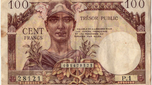 100 francs Trésor Public type 1955