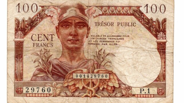 100 francs Trésor Public type 1955