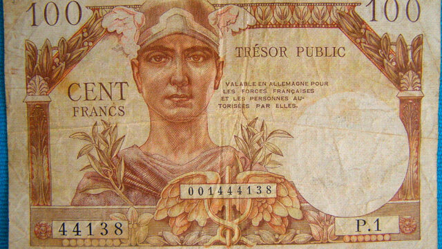 100 francs Trésor Public type 1955