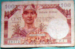 100 francs Trésor Public type 1955