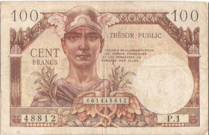 100 francs Trésor Public type 1955